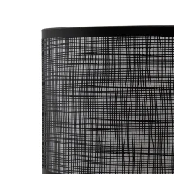 Lindby Sorscha bordlampe, sort, jern, Ø 26 cm