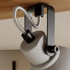 Spot Mitis, 70 cm, 4 lyskilder, grå, træ, beton, GU10^Lindby Sale