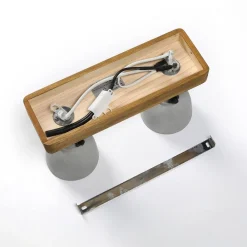 Spot Mitis, 30 cm, 2 lyskilder, grå, træ, beton, GU10^Lindby Online