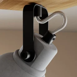 Spot Mitis, 30 cm, 2 lyskilder, grå, træ, beton, GU10^Lindby Online