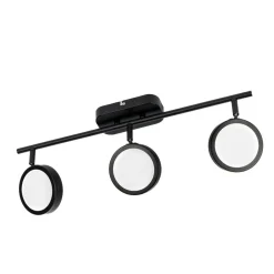 Lindby Loftlamper|Spotlights>spot Neros, sort, 3-lys, 55 cm, CCT, jern