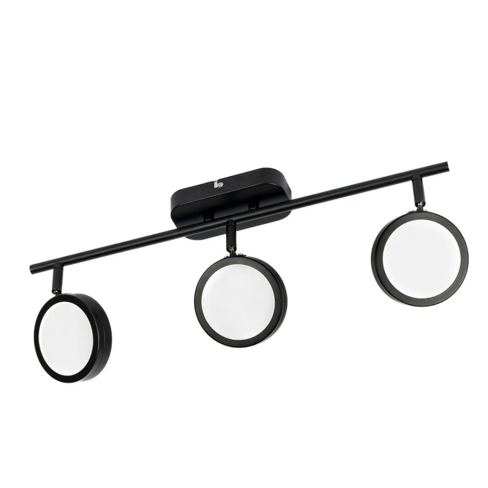 Lindby Loftlamper|Spotlights>spot Neros, sort, 3-lys, 55 cm, CCT, jern