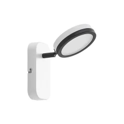 Lindby spot Vesim, hvid, 1-lys, 15 cm høj, jern