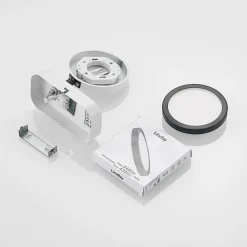 Lindby spot Vesim, hvid, 1-lys, 15 cm høj, jern