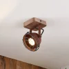 spotlight Farovi, rustfarvet, træ, justerbar, GU10^Lindby Outlet