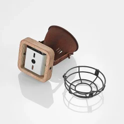 spotlight Farovi, rustfarvet, træ, justerbar, GU10^Lindby Outlet