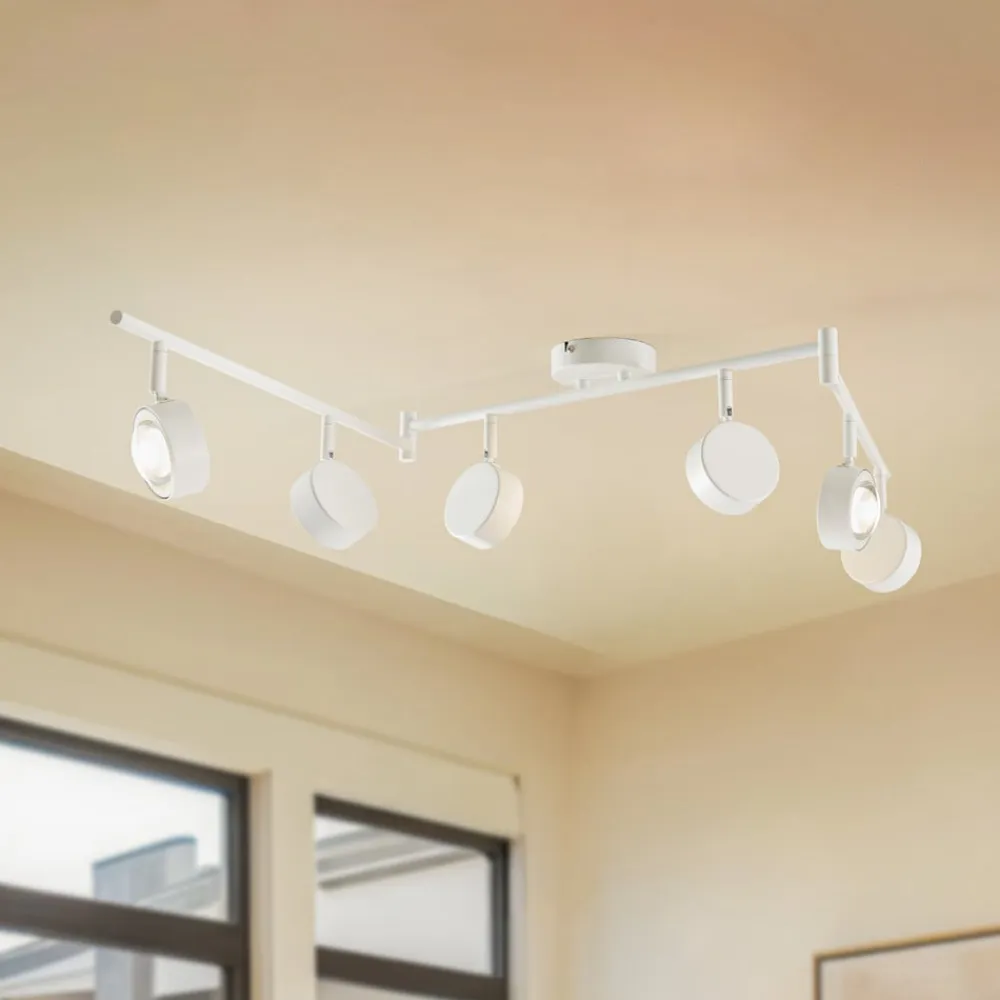 spotlight Jyla, hvid, linse, 3.000 K, 6-lys, GX53^Lindby Clearance