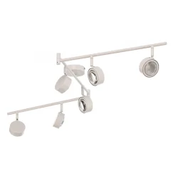 Lindby spotlight Jyla, hvid, linse, 4.200 K, 6-lys, GX53