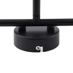 Lindby spotlight Jyla, sort, linse, 3.000 K, 3-lys, GX53