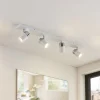 spotlight Kardo, 4 lyskilder, hvid, metal, IP44^Lindby