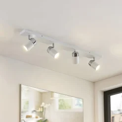 spotlight Kardo, 4 lyskilder, hvid, metal, IP44^Lindby