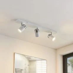 Lindby Loftlamper|Spotlights>spotlight Kardo, 3 lyskilder, hvid, metal, IP44
