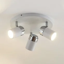 spotlight Kardo, roundel, 3 lyskilder, hvid, metal, IP44^Lindby Outlet