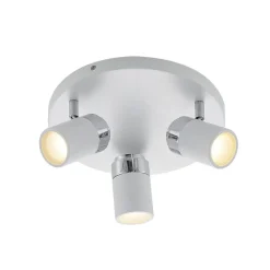 spotlight Kardo, roundel, 3 lyskilder, hvid, metal, IP44^Lindby Outlet