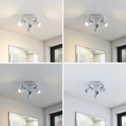 spotlight Kardo, roundel, 3 lyskilder, hvid, metal, IP44^Lindby Outlet