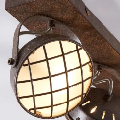 Lindby spotlight Tamin, 48 cm, rustfarvet, 3 lyskilder, glas