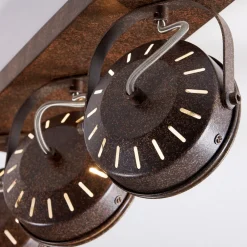 Lindby spotlight Tamin, 48 cm, rustfarvet, 3 lyskilder, glas