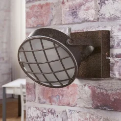 Lindby spotlight Tamin, rustfarvet, 1-lys, glas, G9