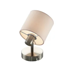 Stannis væglampe med tekstil, mat nikkel^Lindby Best