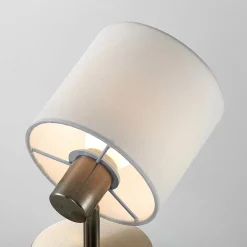 Stannis væglampe med tekstil, mat nikkel^Lindby Best