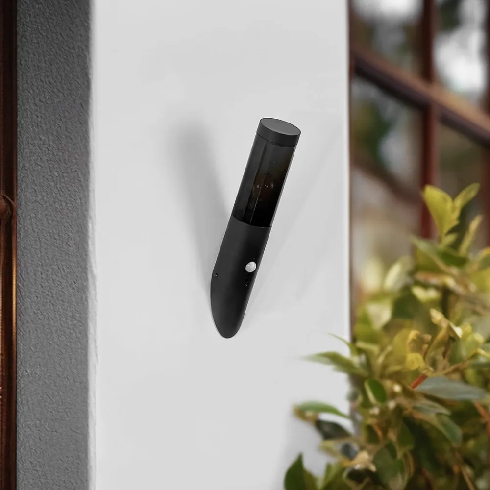 Lindby Væglampe Med Sensor|Væglamper>Statius udendørs væglampe, antracit, jern, sensor