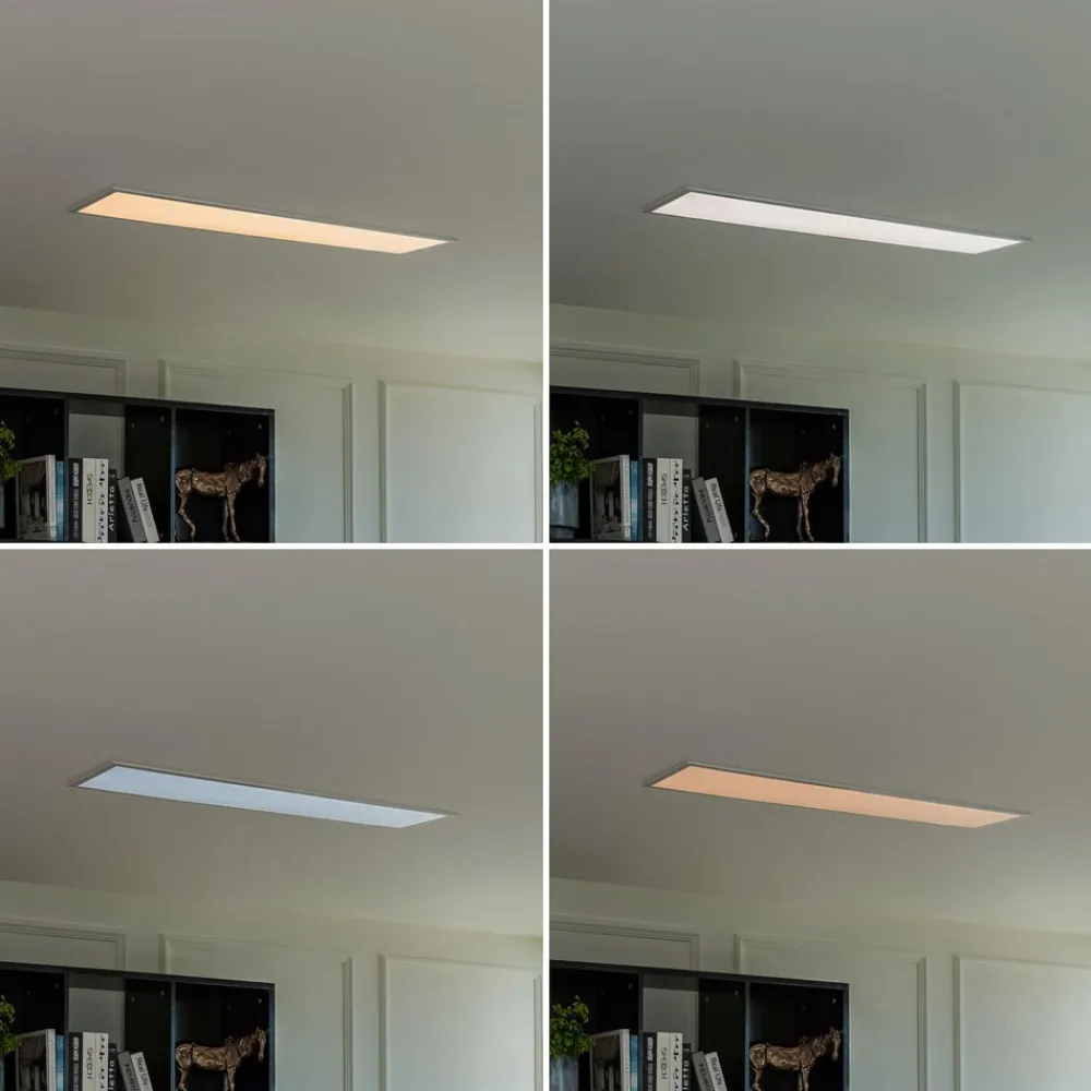 Lindby Arbejdsrum/Kontor|Loftlamper>Stenley LED-panel, CCT, 29,6 cm x 119,6 cm