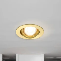 Lindby Sunil indbygningsspot, satin guld