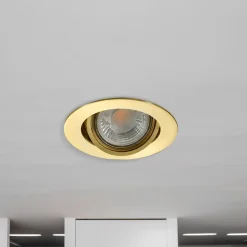 Lindby Sunil indbygningsspot, satin guld