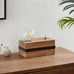 Sverina bordlampe af træ, 1 lyskilde^Lindby Hot