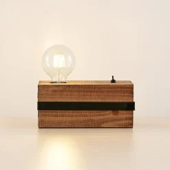 Sverina bordlampe af træ, 1 lyskilde^Lindby Hot