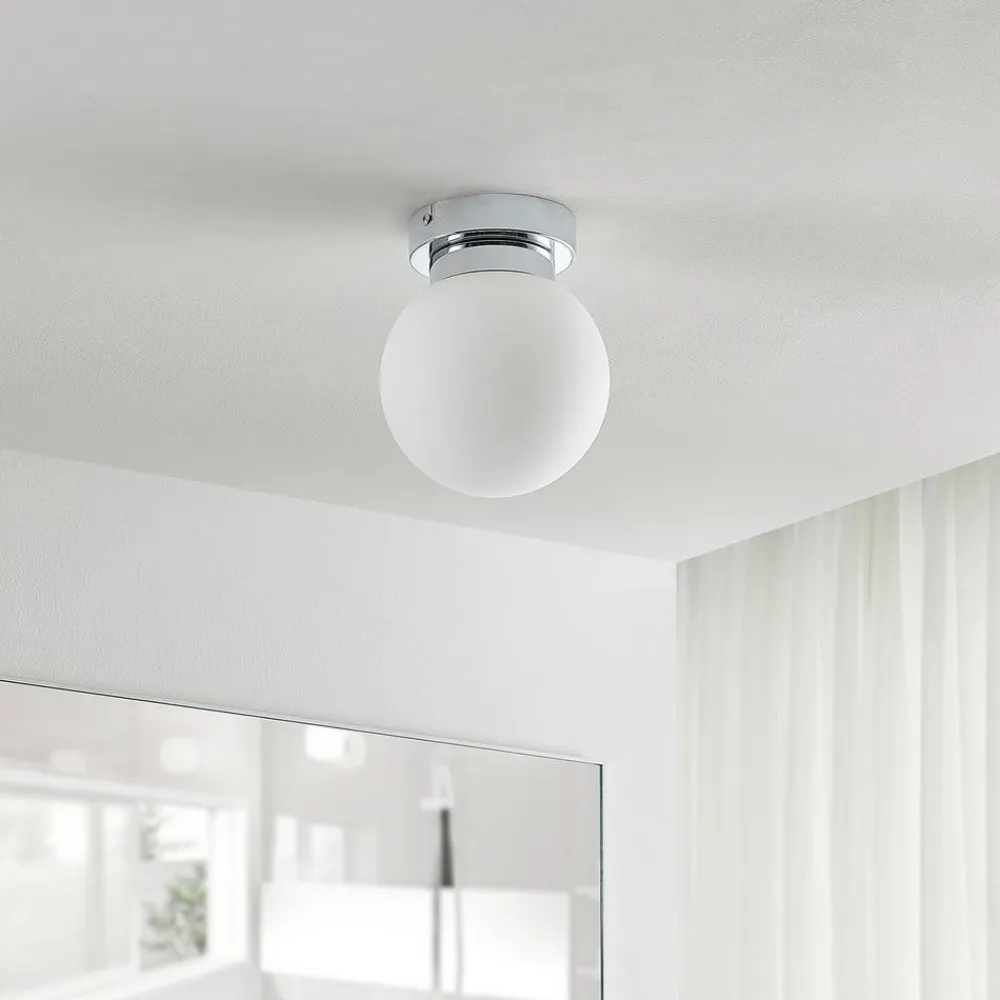 Lindby Loftlamper|Loftlamper>Tavino loftslampe, sfærisk skærm, krom