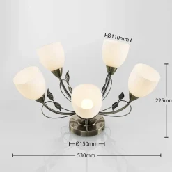 Thaddeus loftlampe, 5 lyskilder højde 31 cm^Lindby Outlet
