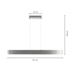 Tinkodara LED-hængelampe, spisestue, aluminium^Lindby Discount