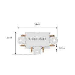 Lindby T-stik Lumaro, hvid, 5,4 cm, plast