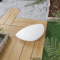 Lindby Dekorationsbelysning|Terrassebelysning>udendørs gulvlampe Arani, hvid, plast, stik