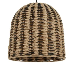 Lindby udendørs hængelampe Taryn, brun, plast, IP44 35cm