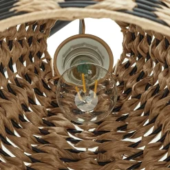 Lindby udendørs hængelampe Taryn, brun, plast, IP44 35cm