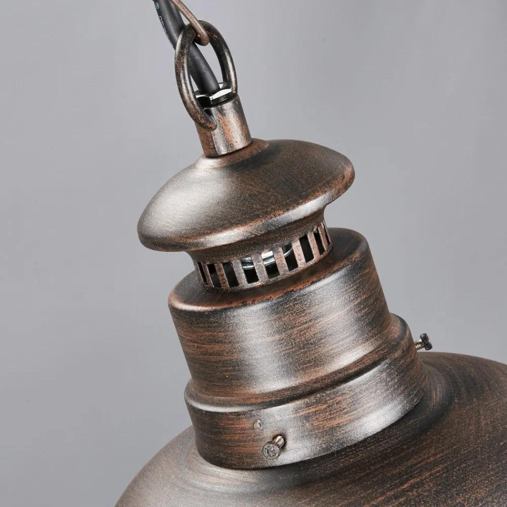 udendørs hængelampe Eddie, rust, metal, IP44, E27^Lindby Online