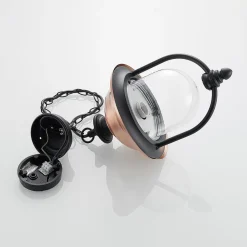 udendørs hængelampe Clint, metal, saltvandsresistent, E27^Lindby Online