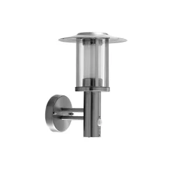 Lindby udendørs LED-væglampe Gregory, sensor, stål, IP44