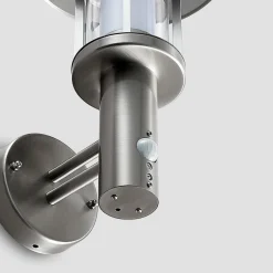 Lindby udendørs LED-væglampe Gregory, sensor, stål, IP44