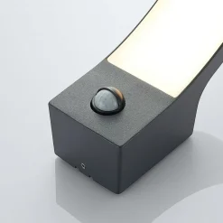 udendørs LED-væglampe Ilvita, sensor, antracit, IP54^Lindby New