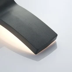 udendørs LED-væglampe Ilvita, sensor, antracit, IP54^Lindby New