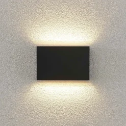 udendørs LED-væglampe Jarte, sæt med 3, op/ned, IP65^Lindby Discount