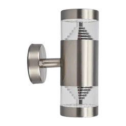 Lindby udendørs LED-væglampe Lanea, 21 cm, stål, IP44