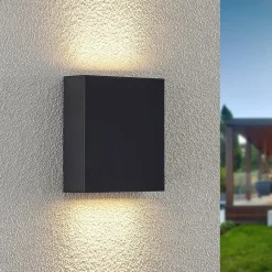 udendørs LED-væglampe Ugar, 13 cm, antracit, op/ned^Lindby Sale
