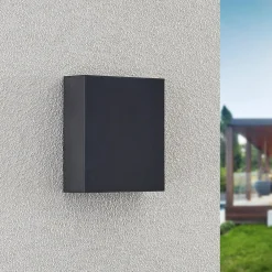 udendørs LED-væglampe Ugar, 13 cm, antracit, op/ned^Lindby Sale