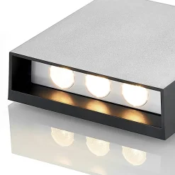 udendørs LED-væglampe Ugar, 13 cm, antracit, op/ned^Lindby Sale