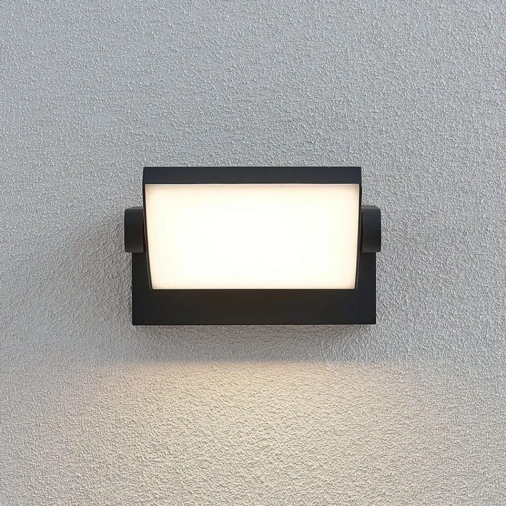 udendørs LED-væglampe Sherin, antracit, drejelig^Lindby Outlet