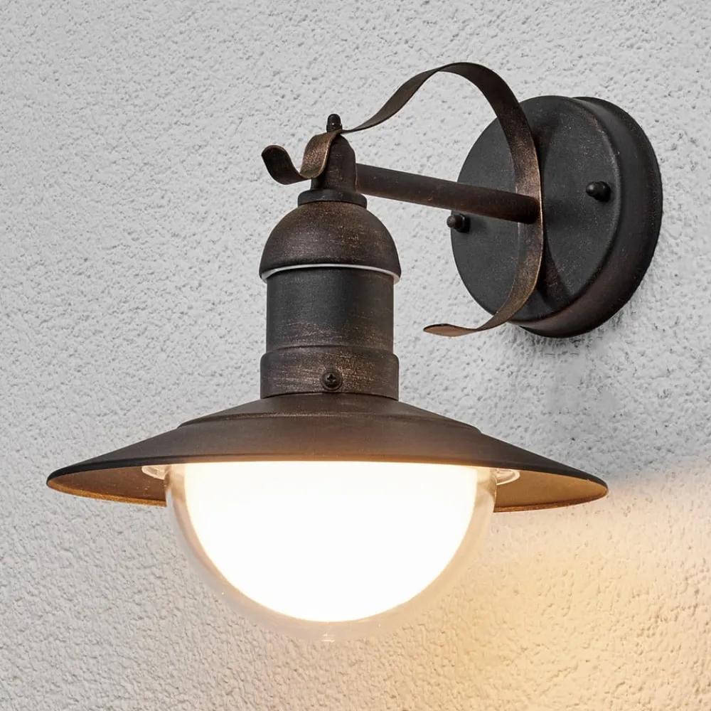 udendørs LED-væglampe Clea, bredde 24 cm, metal^Lindby New